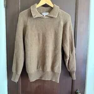 80s Vintage | Gap Clothing Co. | Brown Cotton Blend Collared Sweater | Medium